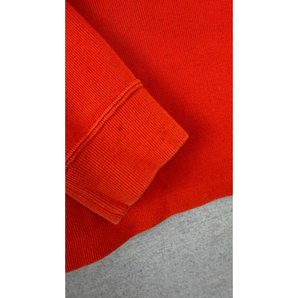Polo Ralph Lauren Mens Orange Ribbed Cotton Quarter Zip Pullover Sweater - Picture 6 of 6